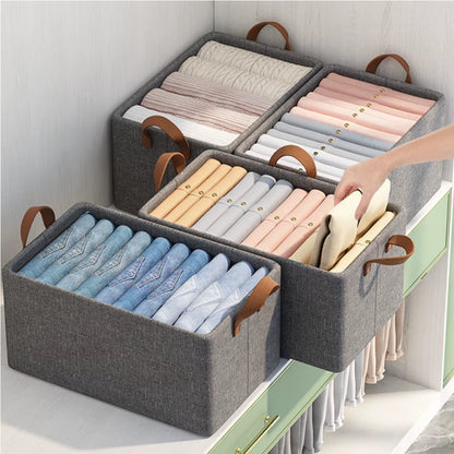Cation Storage Box of Household Wardrobe Drawer-Type Large-Capacity Foldable Clothes and Jeans Portable Storage Box